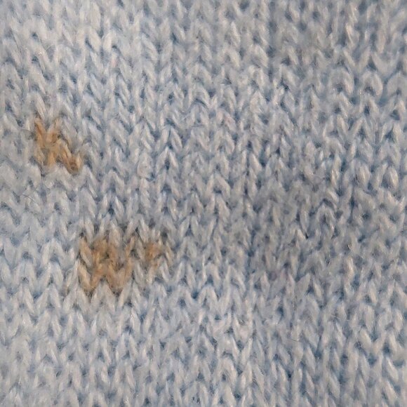 Vintage 1940s -1950s Powder Blue Long Sleeve Cardigan Sweater - Picture 8 of 9